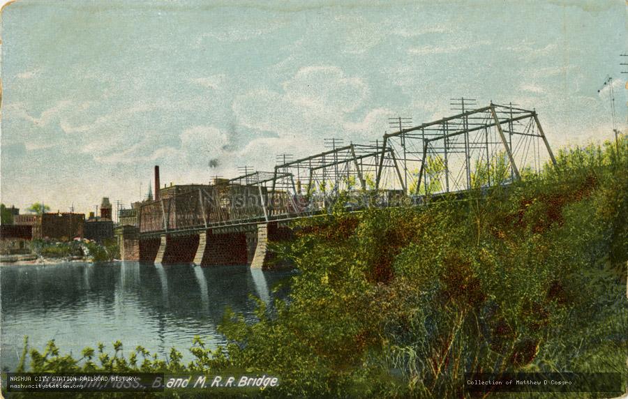 Postcard: Haverhill, Massachusetts, Boston & Maine Railroad Bridge